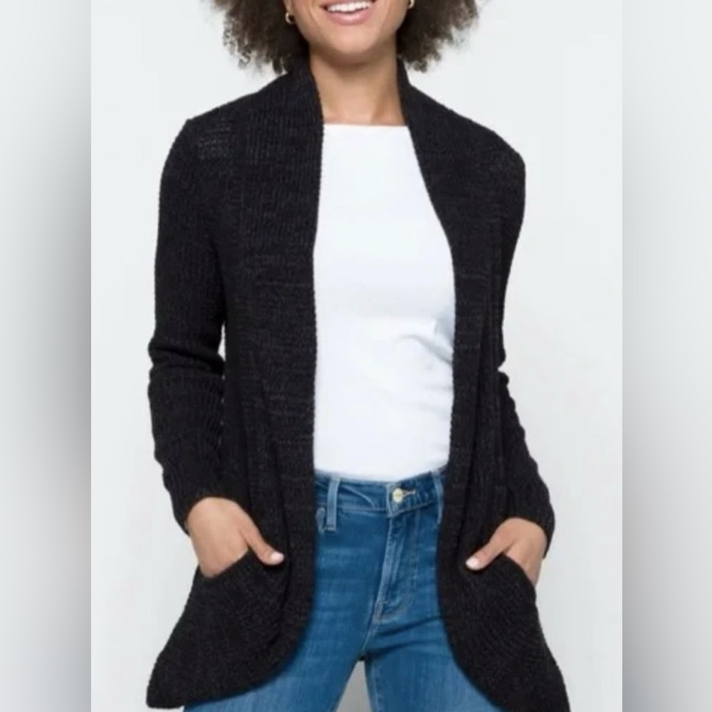 Market & Spruce waffle knit cotton blend cacoon cardigan